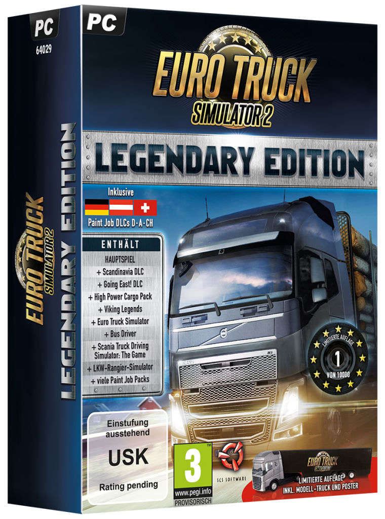 Die Euro Truck Simulator 2: Legendary Limited Edition ist ab dem 20.07.2016 im deutschsprachigen Handel für 49,99 Euro (UVP) erhältlich.