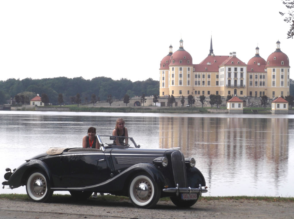 Gemeinsam arbeiten und genießen mit Oldtimern: Mit MOritz nach Moritzburg, Super 6-Gläser-Zweisitzer, Alois Drexler, Wackersdorf.