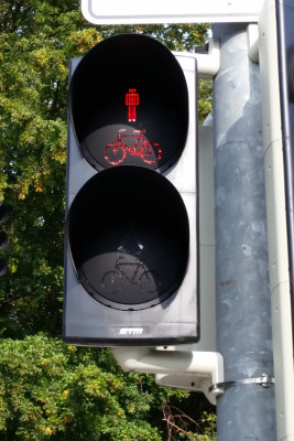 Viele Fußgänger und Radfahrer ignorieren das Farbenspiel der Ampel. Und das kann mit einem Bußgeld und sogar mit Punkten bestraft werden.