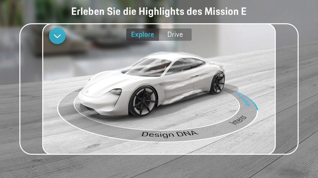 Porsche Mission E Augmented Reality-App.